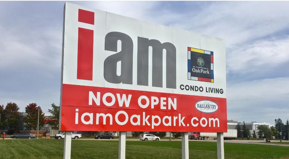 High Rise, Ballantry Homes, Oak Park, Signage0