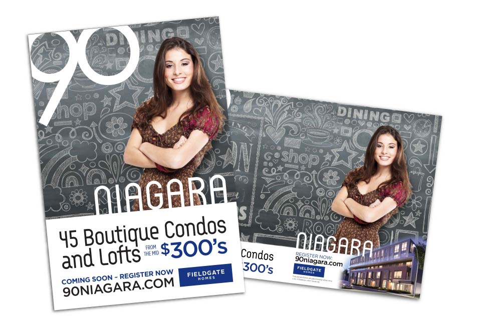 High Rise, Fieldgate Homes,  90 Niagara, Print Advertising