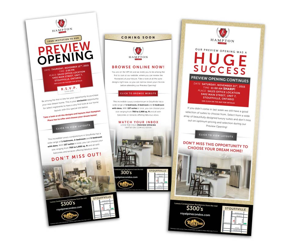 High Rise, Royal Pine Homes, Hampton Place, Digital Campaign