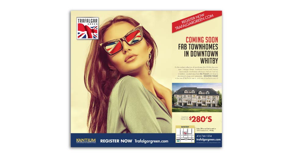 Low Rise, Kantium Developments, Trafalgar Green, Print Advertising